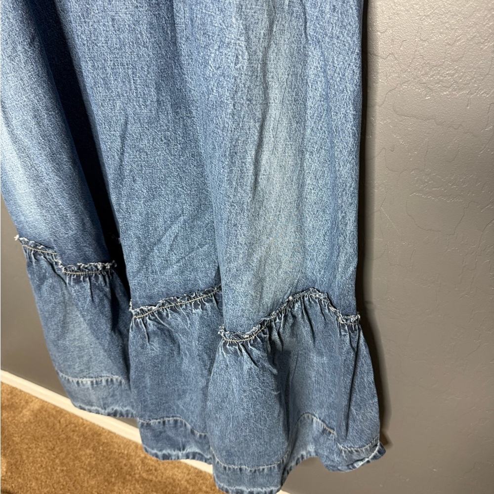 New Free People Roucha Maxi Denim Dress - Picture 9 of 11